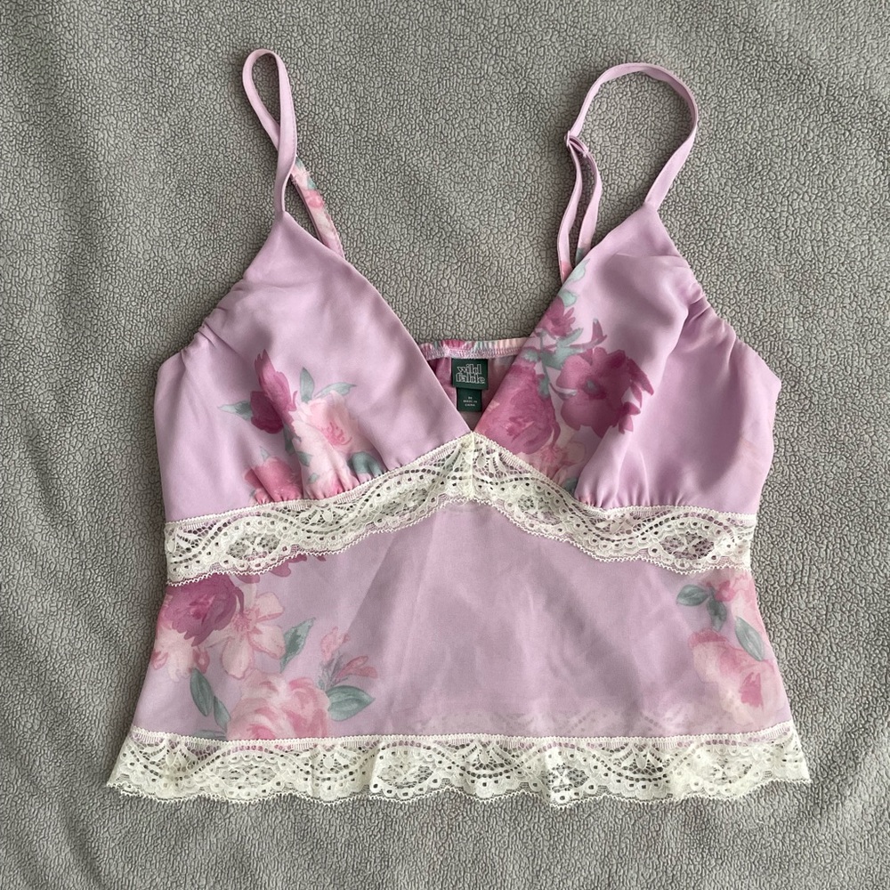 Wild Fable Pink Floral Lace Camisole